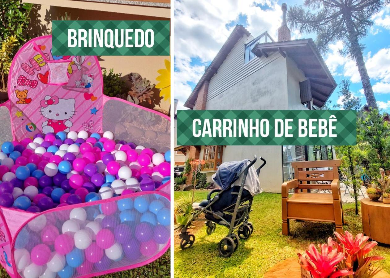 Incrivel Casa Com Hidro-Bikes-Centro De Gramado 3Q Villa Buitenkant foto